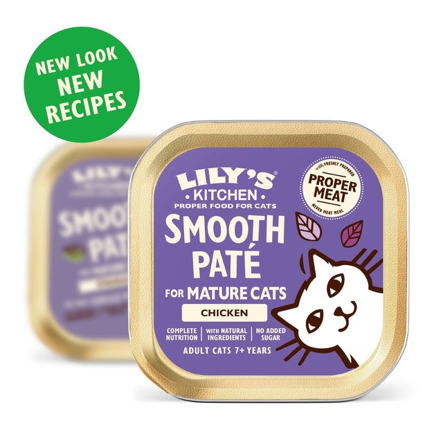 Lily's Kitchen chicken pate for mature cats (British brand)