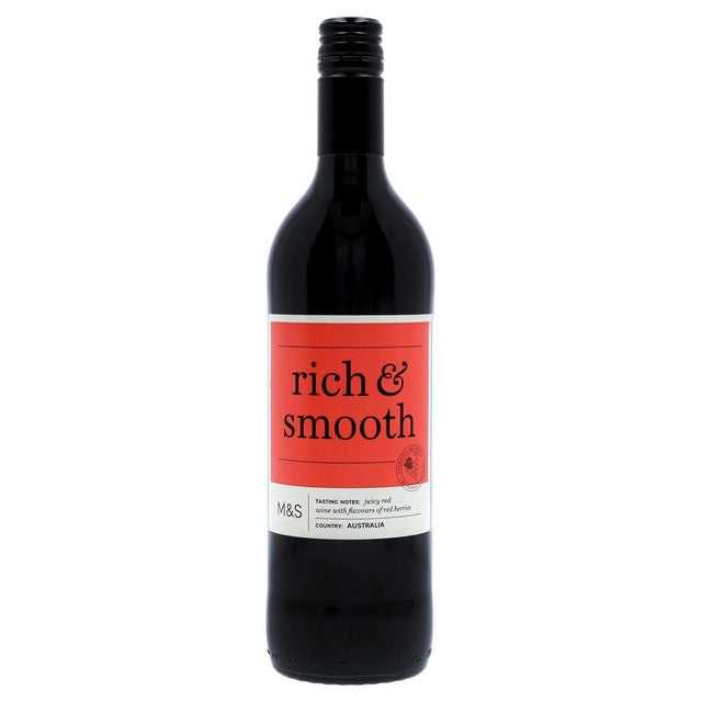 M&S Rich & Smooth Red red wine 75cl, imported from the UK
