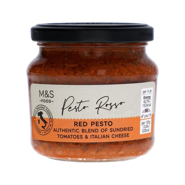 M&S Red Pesto with sundried tomatoes 190g, imported from the UK