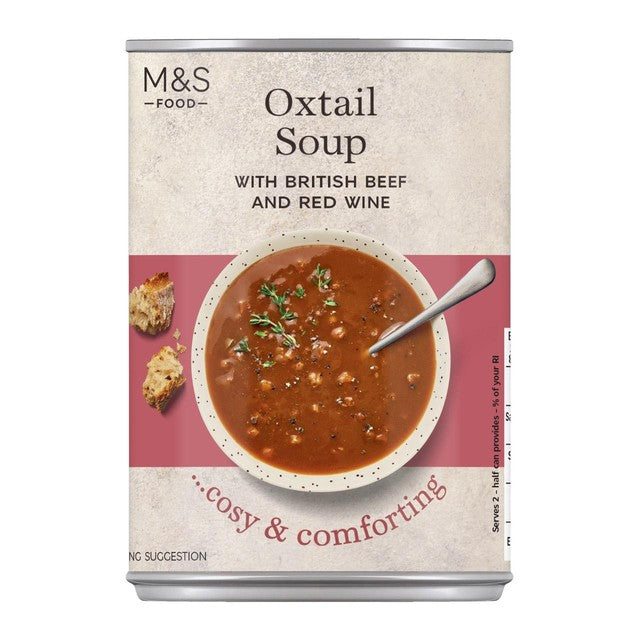 M&S canned oxtail soup, imported from the UK