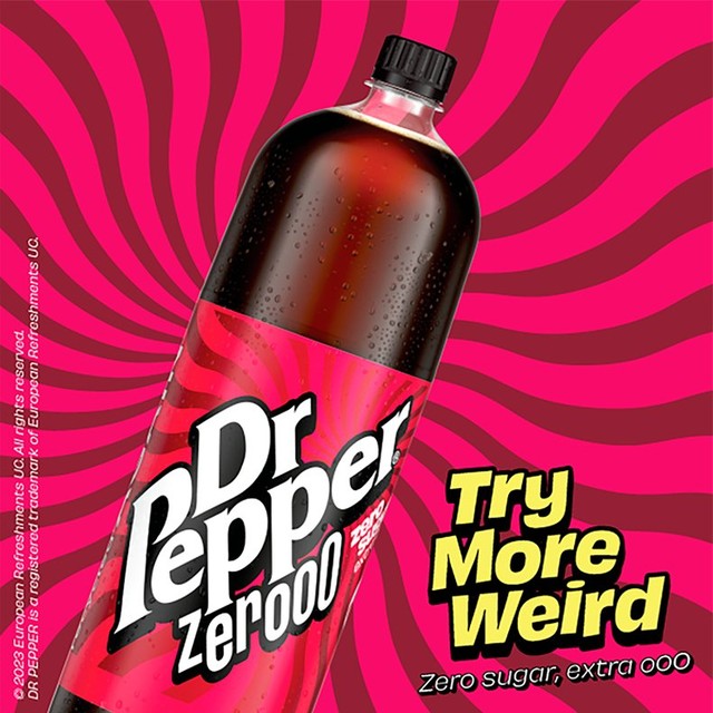 Dr Pepper Zero Sugar Cola 2L - British product