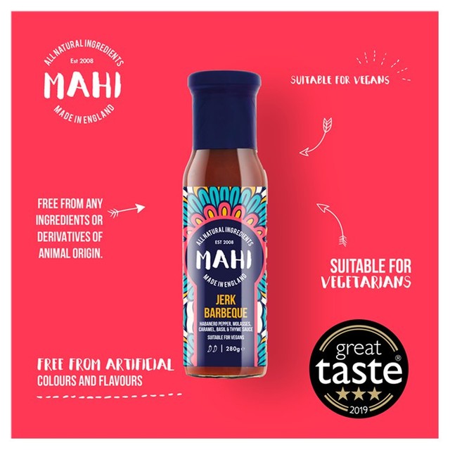 Mahi Jerk Barbecue Sauce 280ml, imported from the UK