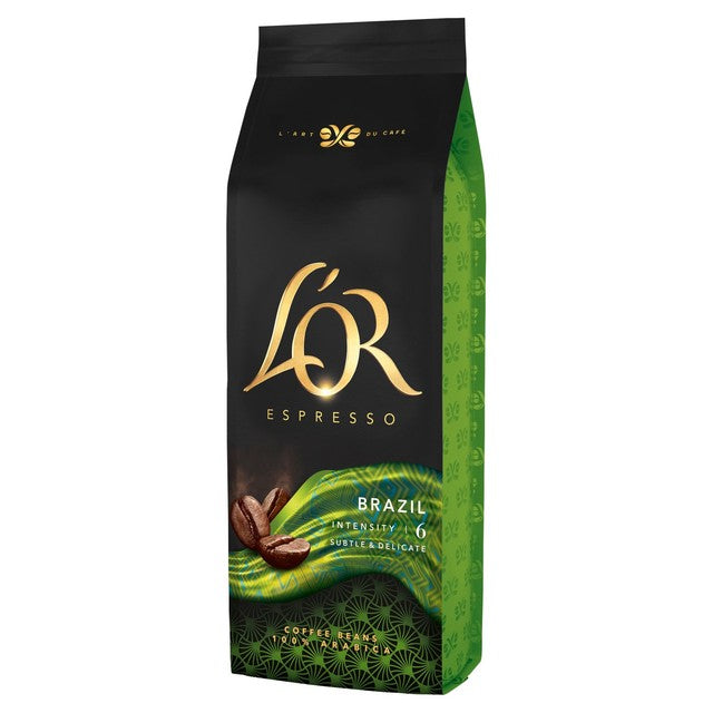 L'OR Brazil coffee beans intensity 6 500g, UK version