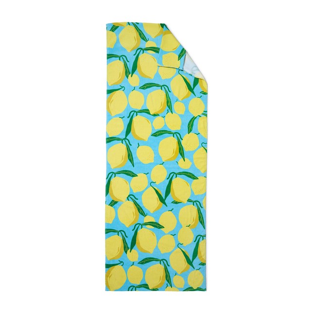 Catherine Lansfield lemon print sun lounger towel 92x180 cm (British brand)