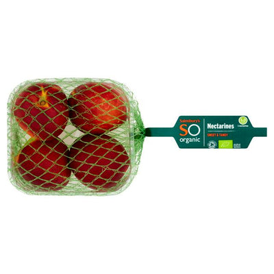 Sainsburys Sainsburys Nectarines Punnet SO Organic min x4- Buy online at McGrocer