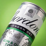 Gordon's premixed gin and diet tonic 250ml can, UK version