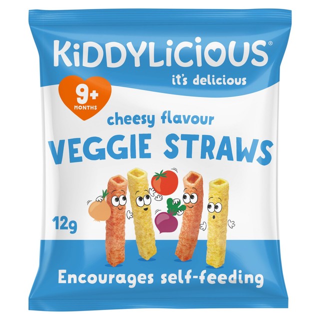 Kiddylicious cheesy flavoured veggie straws 12g, UK version