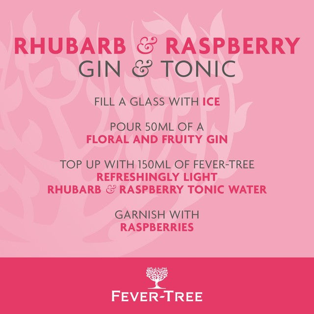 Fever-Tree Light Rhubarb & Raspberry Tonic Water 500ml - British product