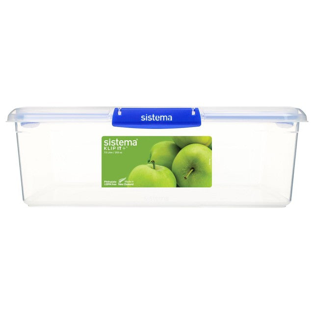 Sistema Klip It Plus rectangle food storage container 7.5L (British brand)