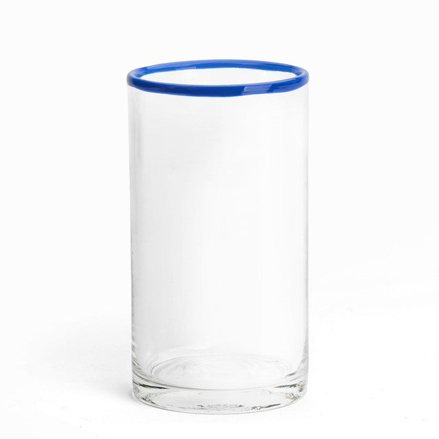 Daylesford Idbury Blue Hi Ball glass 15cm - British product