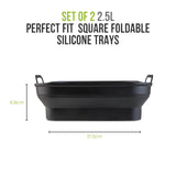 Tower foldable silicone square trays for air fryers, UK version
