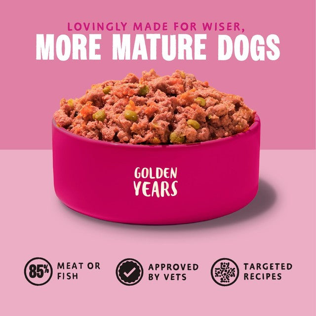 Barking Heads Golden Years Senior wet dog food pouch 300g - British product