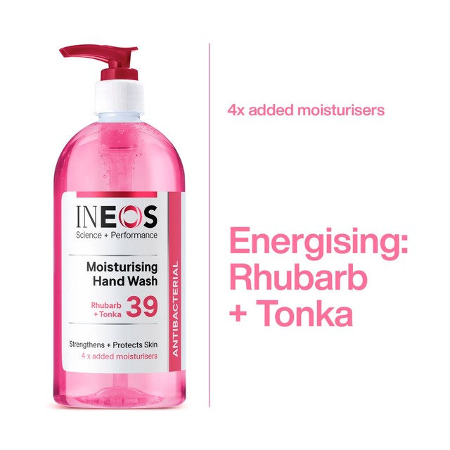 INEOS hand wash Rhubarb & Tonka 500ml, UK version