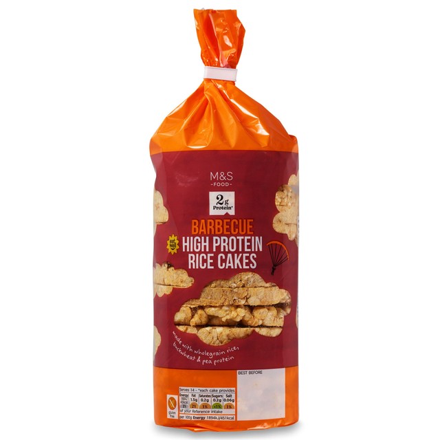 M&S barbecue high protein rice cakes 133g, imported from the UK