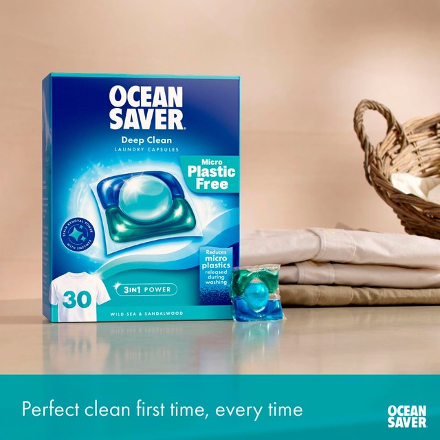 OceanSaver laundry capsules Wild Sea 30 washes, UK version