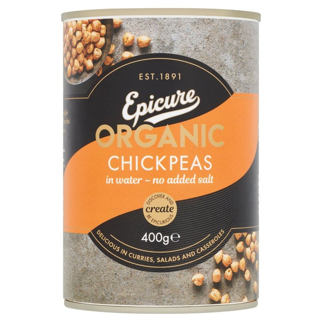 Epicure Organic Chickpeas No Added Salt 400g - British product
