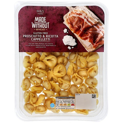M&S M&S Made Without Prosciutto & Ricotta Cappelletti Gluten Free Filled Pasta 250g- Buy online at McGrocer