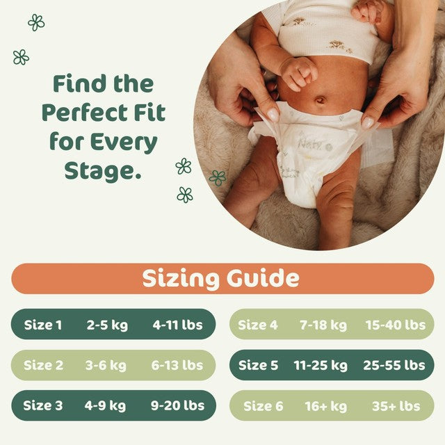 Naty biobased nappies size 5 for 11-25kg, imported from the UK