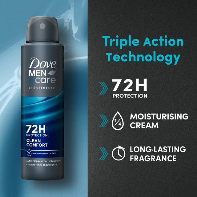 Dove Men+Care antiperspirant deodorant spray Clean Comfort 150ml - British product