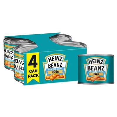 Heinz Baked Beans in Tomatensauce Ohne Zuckerzusatz 4 x 200g