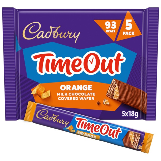 Cadbury Timeout orange chocolate wafer multi-pack, UK version