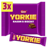 Yorkie Raisin & Biscuit chocolate bar multipack 3 x 44g (British brand)