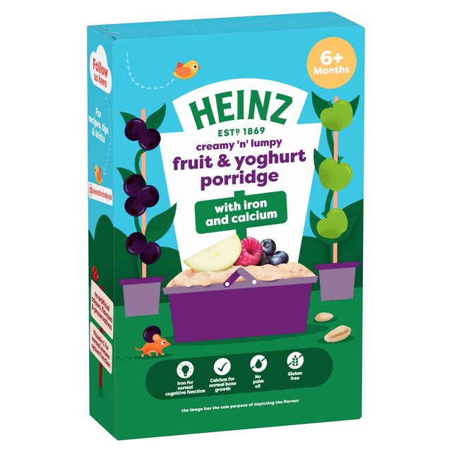Heinz Fruit Yogurt Porridge baby cereal 125g, UK version