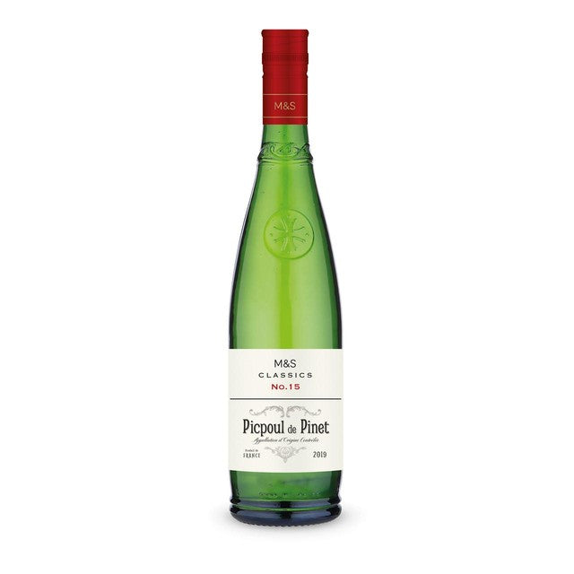 M&S Picpoul de Pinet white wine 75cl, imported from the UK