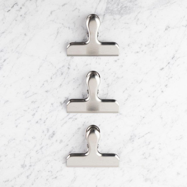 Taylor's Eye Witness stainless steel medium bag clips 3 pack (British brand)