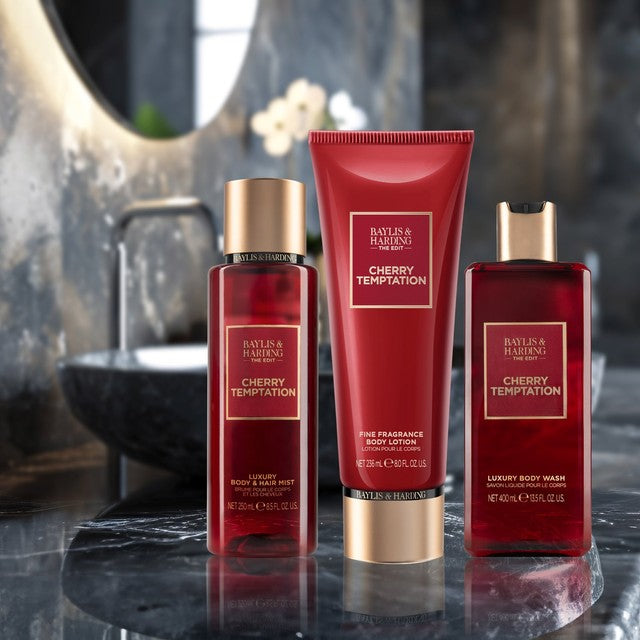 Baylis & Harding Cherry Temptation body lotion, British brand