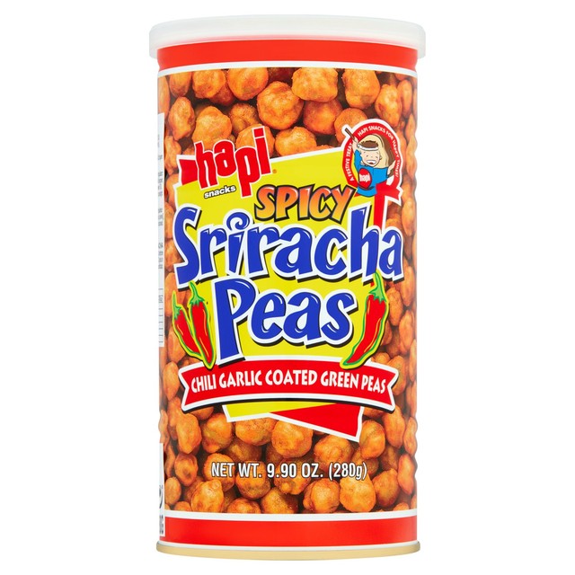 Hapi Sriracha Flavour Green Peas 280g, UK version