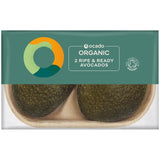 Ocado Organic Ripe Ready Hass Avocados 2 pack, imported from the UK