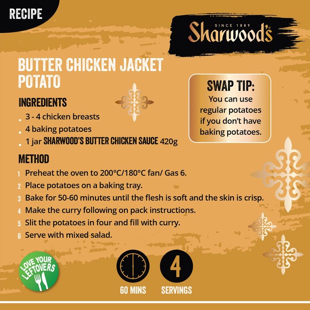 Sharwood's Butter Chicken Curry Sauce 420g (British brand)