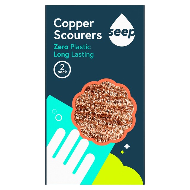 Seep copper scourer pack of two (British brand)