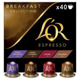 L'OR breakfast assortment coffee pods variety pack 40 pods, UK version