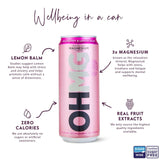 OHMG Raspberry Sparkling Magnesium Water 4 x 330ml, imported from the UK