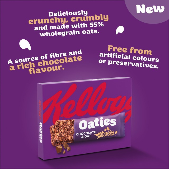 Kellogg's Oaties chocolate and oat cereal bars 4 x 40g, UK version