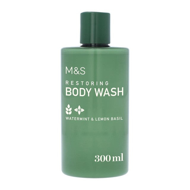 M&S Body Wash Watermint Lemon Basil 300ml, imported from the UK