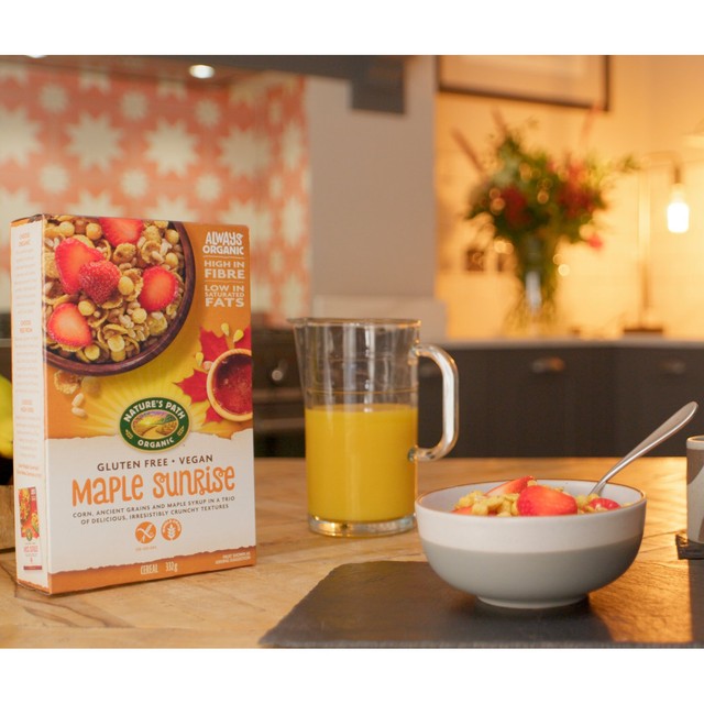 Nature's Path Maple Sunrise cereal 332g, imported from the UK