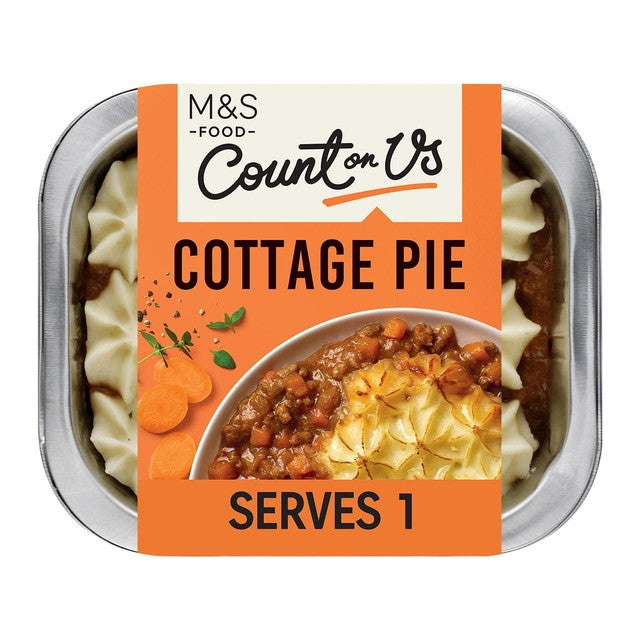 M&S Count On Us Cottage Pie 400g, imported from the UK