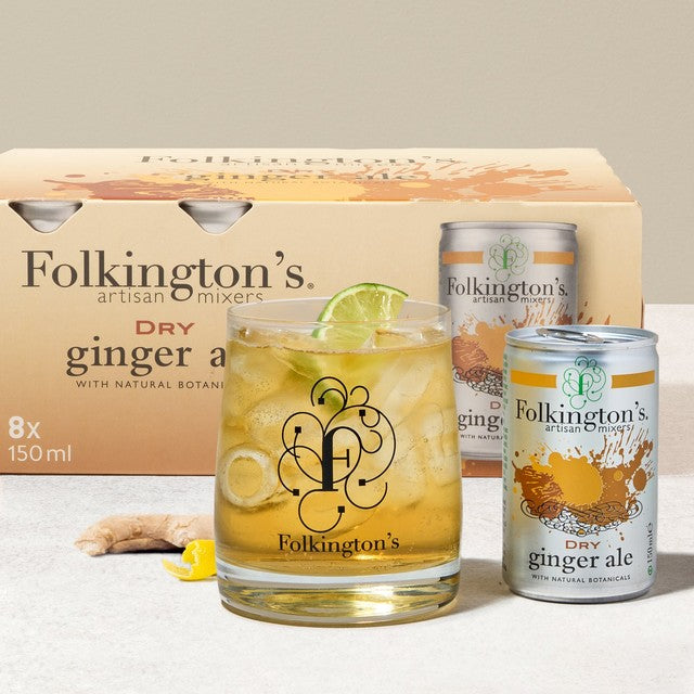 Folkington's Dry Ginger Ale 8x150ml - British product