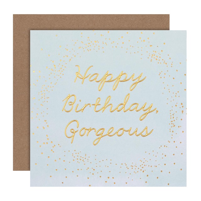 M&S Happy Birthday Gorgeous Card 15cm x 15cm, imported from the UK