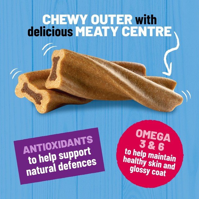 Bakers Meaty Twists Medium Beef dog chews 180g - British product