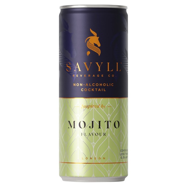 Savyll Alcohol-Free Mojito Can 250ml (British brand)