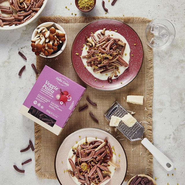Dalla Costa veggie pasta with beetroot, black carrot and onion 250g - British product