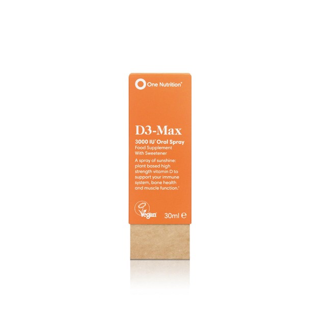 One Nutrition Vitamin D3 oral spray natural orange flavour 30ml, imported from the UK