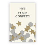 M&S Gold and Silver table confetti, imported from the UK
