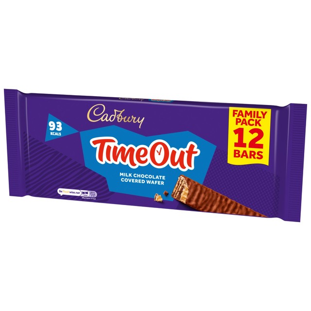 Cadbury Timeout chocolate wafer biscuit family size, UK version