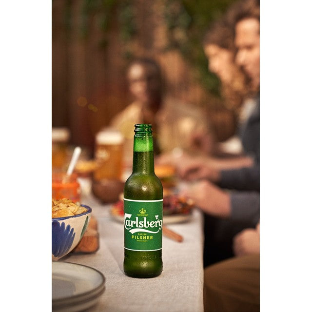 Carlsberg Pilsner Danish Lager Beer 24 x 330ml bottles - British product