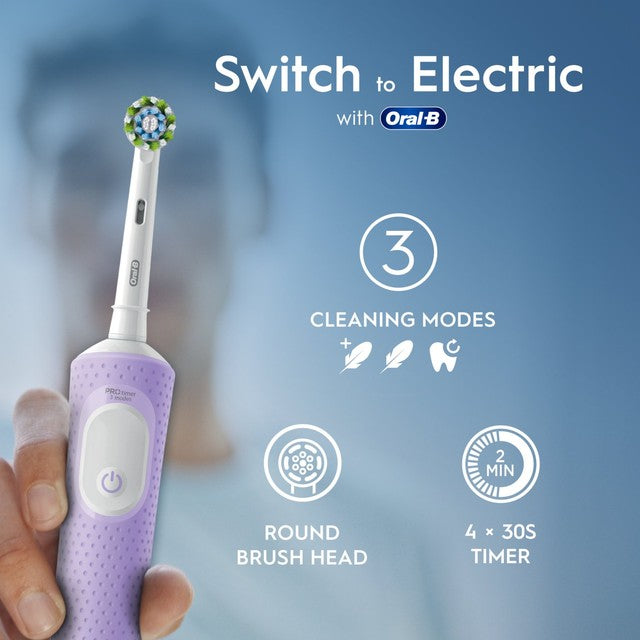 Oral-B Vitality Pro Lilac electric toothbrush, imported from the UK